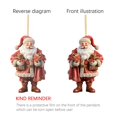thumbnail image 7 of WUJGXI Funny Green Christmas Santa Pendant Acrylic Flat 2D Holiday Charm For Tree And Window Decor Festive Hanging Ornament For Xmas Party Gifts, 7 of 7