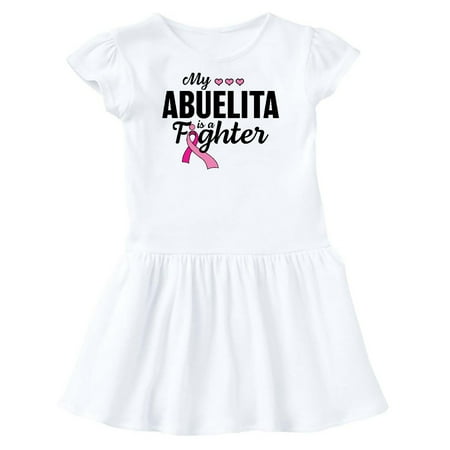 

Inktastic Breast Cancer Awareness My Abuelita is a Fighter Gift Toddler Girl Dress