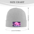 thumbnail image 3 of ZICANCN Retro Vaporwave Palm Trees Knit Beanie Hat, Winter Cap Soft Warm Classic Hats for Men Women, Gray, 3 of 8