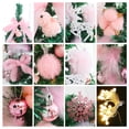 thumbnail image 2 of Artículos de decoración Irfora Mini árboles de Navidad artificiales de mesa con lazo, ciervo, conejo, bola de pelo de algodón, campana de plumas, adornos de copo de nieve para mesa, escritorio, decor, 2 of 5