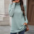 thumbnail image 2 of EDFBUYKRS Womens Button Down Shirts Long Sleeve V Neck Blouse Tops with Pocket M, 2 of 8
