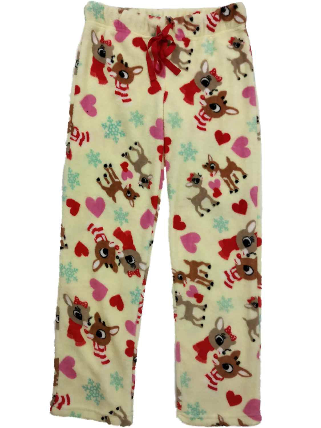 Rudolph Womens Red Nosed Reindeer Clarice Fleece Sleep Pant Pajama Bottoms 