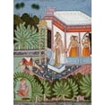 thumbnail image 2 of Bundi 14x18 Black Ornate Wood Framed with Double Matting Museum Art Print Titled - The Elopement of Dhola and Maru, 2 of 4