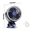 thumbnail image 3 of ​​Rechargeable Desk Fan With 3 Speeds USB Clip On Fan 7-Inch Portable Cooling Fan Night Light Function Vertical Base For Office​​, 3 of 6