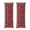 thumbnail image 1 of Fotbe Snowflake red plaid Funda para Almohada Corporal con Diseño, Funda de Microfibra Ultrasuave de 20x54 Pulgadas, Ropa de Cama Elegante, 1 of 7