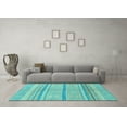 thumbnail image 3 of Ahgly Company Indoor Square Abstract Light Blue Modern Area Rugs, 5' Square, 3 of 4