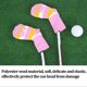 thumbnail image 3 of Fundas de punto para palos de golf, juego de 9 fundas para cabezas de palos de golf con números, protector de cabeza de golf estilo calcetines encantadores de invierno (rosa), 3 of 5