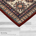 thumbnail image 5 of Washable Skid-Resistant Runner Rug Geometric Red 24" x 72", 5 of 9