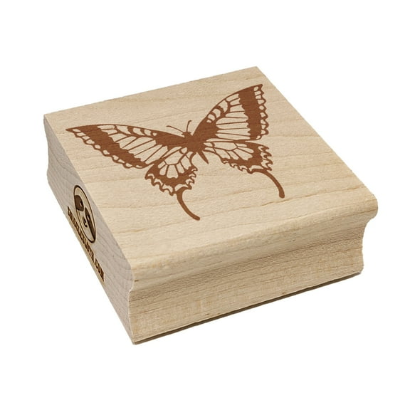 Swallowtail Butterfly Square Rubber Stamp Stamping Scrapbooking Crafting - Small 1.25in
