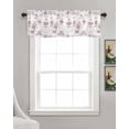 thumbnail image 3 of Countryside Landscape Linen Curtain Valance for Bedroom/Bathroom/Kitchen/Office/Living/Dining Room Windows,Farmhouse Rustic Cottage Red Brown Pocket Topper Drapes Decorative Cafe Drapery Panel 42x12, 3 of 6