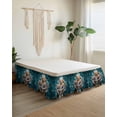 thumbnail image 2 of Dog in Toilet Ruffle Bed Skirt California King Size Funny Animal Adjustable Elastic Dust Bed Skirts Wrap Around Bedskirt Wrinkle Free Easy Fit with 18 Inch Drop, 2 of 8