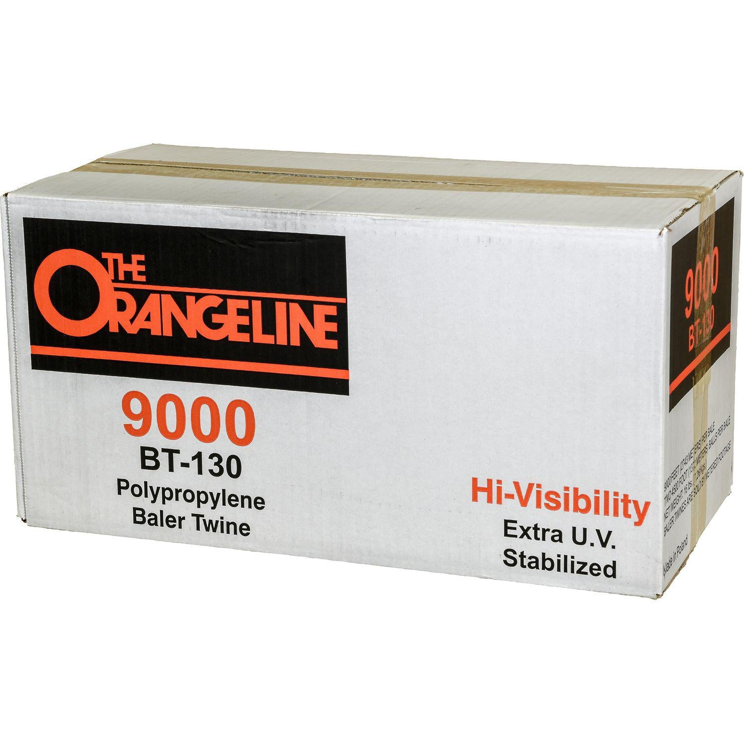 BaleBind Baler Twine 9,000 Hi Visibility Orange Used in 14 x 18 balers Knot Strength:130 lb 