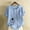 Light Blue, variant on Womens Misses Casual Fashion Printed Round Neck Short Sleeve Button Blouse for Daily Wear,Purple,Size L