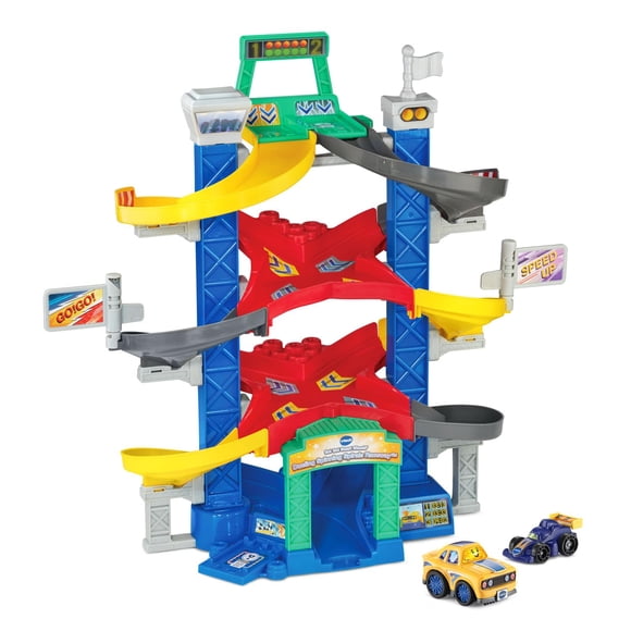 Set de juego VTech Go! ¡Vamos! Ruedas inteligentes que se baten en duelo con espirales giratorias