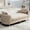 Wheat, variant on Arouseden 77" End of Bed Bench King Size,Beige Chenille Bedroom Bench with 2 Pillows,End of Bed Chaise Lounge,Upholstered Daybed Bench for Living Room(Beige/Ivory/ Cream White)