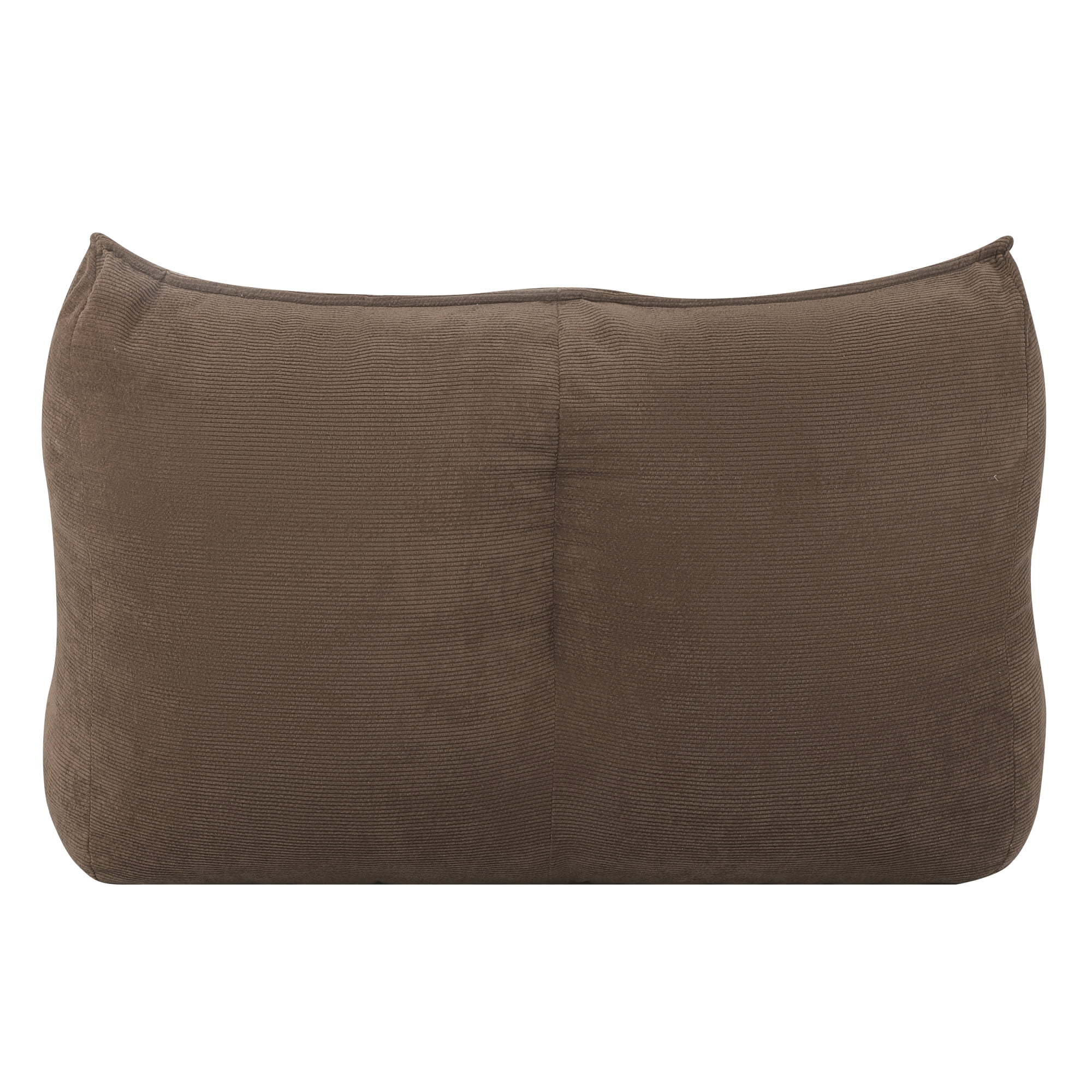Leumius Cozy Fluffy Cloud Lazy Sofa, 2-Seater Corduroy Bean Bag Lounge Chair, Lightweight Single-Seat Couch for Living Room, Bedroom, Dorm Room, Office & Small Spaces,Brown