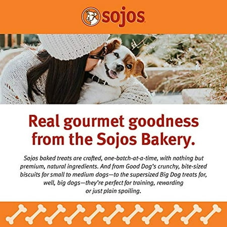 Sojos Big Dog Crunchy Natural Large Dog Treats, 12-Ounce Bag