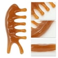 thumbnail image 3 of Unique Bargains 1 Pc Comfortable Head Massage Comb for Home Coffee Color Resin, 3 of 5