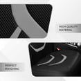 thumbnail image 3 of Coverado Car Seat Covers, Faux Leather with Mesh Fabric Front Car Seat Protectors, 4 Pieces Universal Fit for Most Cars SUV Trucks, Black&Gray, 3 of 10