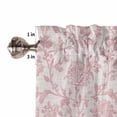 thumbnail image 5 of Farmhouse Pink Kitchen Valances for Windows 60x18 Inch Kitchen Curtains Valances Rod Pocket Vintage Flower Leaf Botanical Plant Bathroom Window Valances for Window Treatment Decor, 5 of 6