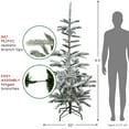 thumbnail image 6 of Northlight Real Touch™️ Slim Flocked Nordmann Fir Artificial Christmas Tree - 6.5' - Unlit, 6 of 8
