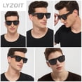 thumbnail image 3 of Lentes de Sol LYZOIT Extragrandes Polarizados Cuadrados para Hombre, 3 of 6