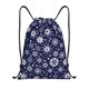 thumbnail image 1 of Fotbe Snowflakes2 Bolsa Mochila con Cordón Estampada, Bolsa de Gimnasio Deportiva, Bolsa Cinch, Bolsa con Cordón para Hombres y Mujeres-Small, 1 of 6