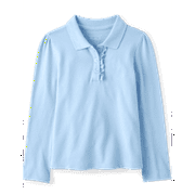 Toddler Girls Uniform Ruffle Pique Polo - daybreak