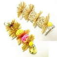 thumbnail image 3 of Parrot Hanging Toy Chewing Bite Rattan Balls Grass Swing Bell Bird Parakeet Cage Accessories Multicolored Original Color, 3 of 6