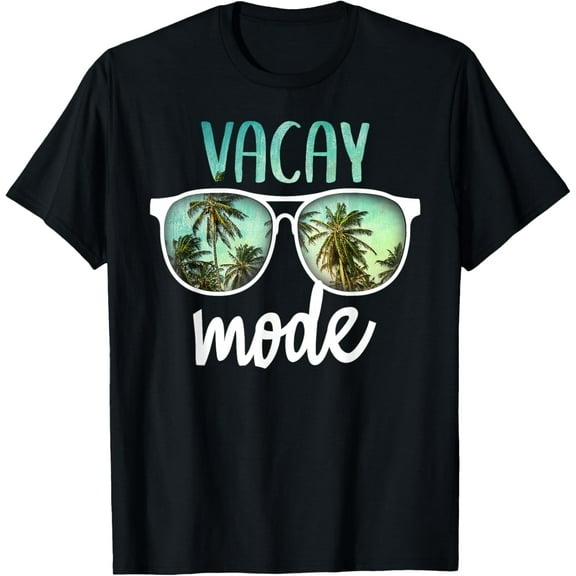 Vacay Mode Cute Vacation Summer Cruise Getaway T-ShirtMen and women, Black T-shirt, size: Extra large