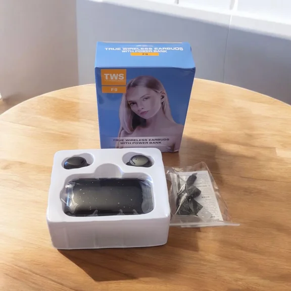 True Wireless Earbuds Bluetooth W Power Bank F9 Black