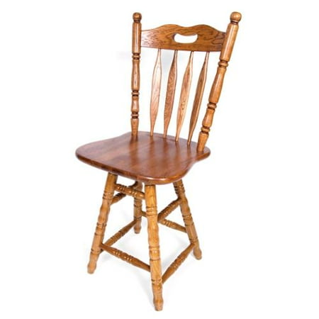 Aw Furniture Solid Medium Oak Sweetheart Back Swivel Counter Height Aw Furniture Solid Medium Oak Sweetheart Back Swivel Counter Height 24 Inch Bar Stool