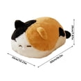 thumbnail image 3 of Soft Round Cat Plush Stuffed Animal, Fluffy Orange Sleeping Cat Plush Cushion, Oversized Cozy Animal Plush Decor for Sofa Bed & Holiday Gift, 3 of 6