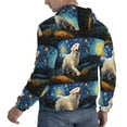 thumbnail image 6 of Salouo Vintage Starry Sky Labrador A Pattern Men's Fall Hoodie Sweatshirt,Sport Hoodie with Pockets for Men Pullover Casual Hooded Sweatshirt-Small, 6 of 7