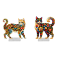 thumbnail image 1 of Acrílico Forma Especial Patrón Colorido Gato 5D DIY Diamante Arte Mesa, 1 of 6
