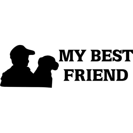 My Best Friend Dog Picture Art Peel & Stick Bedroom Home Decor Vinyl Wall Decal Stickers 6 X 18