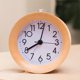 thumbnail image 5 of Reloj despertador analógico de madera, redondo, silencioso, con números arábigos, luz nocturna, función de repetición, funciona con pilas, 5 of 5