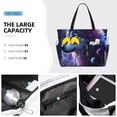 thumbnail image 3 of Xecao Feathered Wolf for versatile beach bag for women includes zipper pockets and waterproof material, ideal for vacations and adventures., 3 of 7