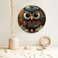 thumbnail image 5 of Kdxio Quirky Owl With Glasses Bone China Decorative Plate Ceramic Decorative Plate for Home Office Wall Stand Decorative Plates for Home Bedroom-10in, 5 of 6