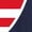 NAVY, variant on Instant Message - USA Flag Heart - Women's Short Sleeve Graphic T-Shirt
