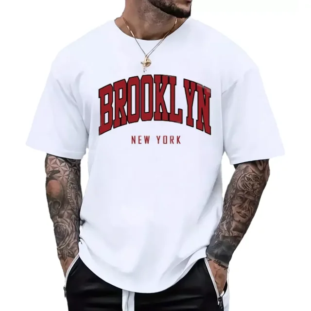 Playera Hombre Estampada Moda Mangas Cortas Ajuste Holgado