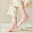 thumbnail image 3 of Sookeceks 6 Pairs Cotton Striped Crew Socks for Women, Casual Plush Terry Socks for Girls and Ladies Socks Size 5-9, 3 of 8