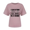 thumbnail image 3 of T-Shirt Décontracté à Manches Courtes Imprimé Lettre pour Femmes, 3 of 6