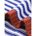 thumbnail image 5 of INSPIRE CHIC Women's Striped Sweater Casual Curved Hem Drop Shoulder Sweaters Pullover Top XL Blue, 5 of 6
