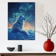 thumbnail image 5 of Starry Night Canvas Inspired Samoyed Dog Pet Family Friend Peace Oil Painting Art Print Poster Wall Decor, 5 of 6