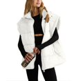 thumbnail image 1 of Chaleco acolchado Shiyifa para mujer, extragrande, sin mangas y capucha, blanco, XXL, 1 of 7