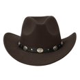 thumbnail image 3 of sususu Cowboy Hat for Men Western Wide Brim Hat with Metallic Accents – Adjustable Cotton-Blend for Daily Wear,Outdoor,Travel Coffee, 3 of 6