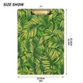 thumbnail image 2 of Palm Leaf Acrylic Clipboards A4 Standard Letter Size Clipboard 12.5" X 9" Clip Board for Students Teacher Office, 2 of 7