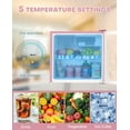 thumbnail image 6 of Upstreman 1.7 Cu ft Mini Fridge with Freezer Single Door Compact Refrigerator, Low Noise, Energy Saving, Adjustable Temperature, Reversible Door, for Home Office Dorm, Pink FR17, 6 of 11