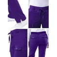 thumbnail image 4 of Adar Pro Pantalon d'Uniforme de Yoga à Jambe Étroite pour Femmes, TG, Raisin, 4 of 7